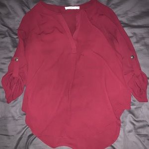 Burgundy blouse